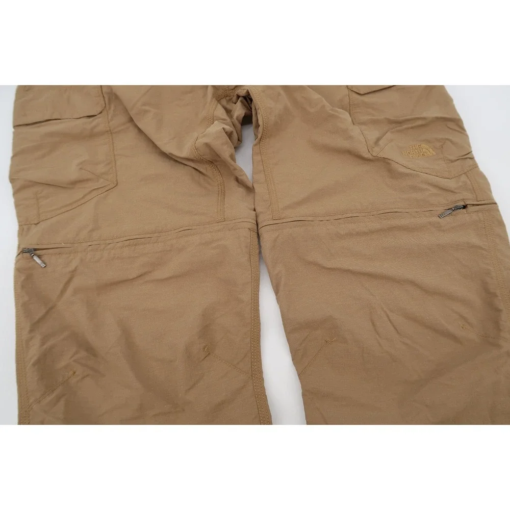 The North Face Mens 36 Convertible Paramount Peak Zip Off‎ Cargo Pants Tan Brown